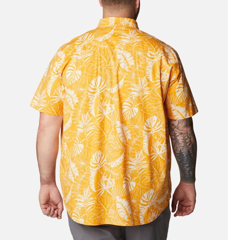 Men's Columbia Rapid Rivers Printed Short Sleeve Shirts Mango | Plus Size CA-S34A0